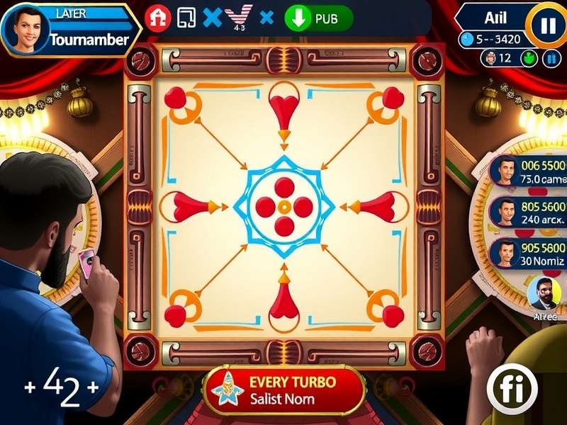 Carrom Turbo Wizard multiplayer interface